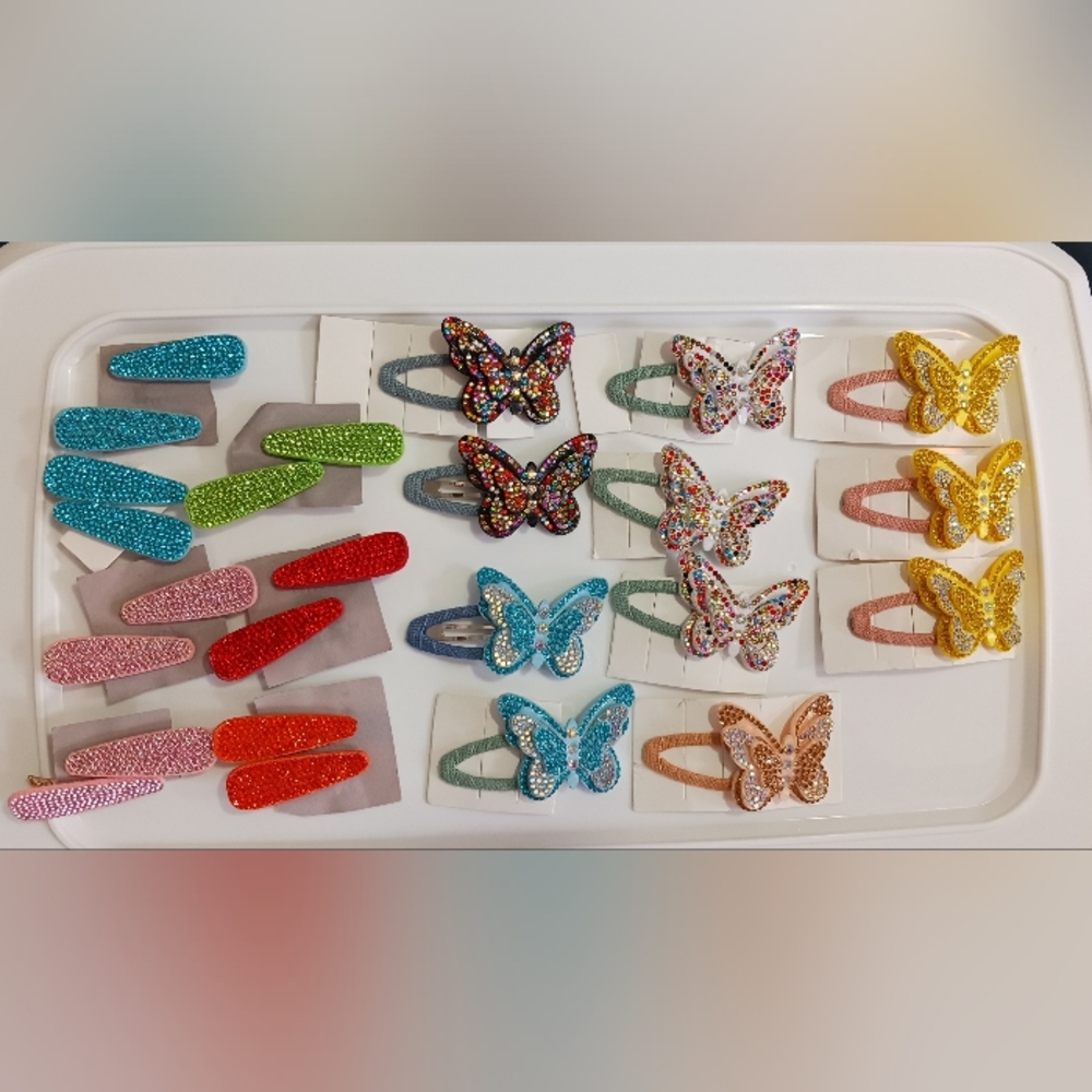 Lovely Rhinestone Hair Clip Lot! SO Sweet
